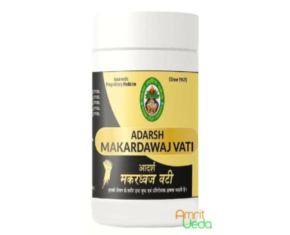 Makardhwaj vati Adarsh Ayurvedic, 10 gramy ~ 80 tabletek