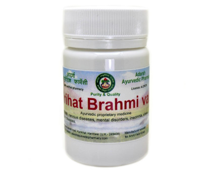 Vrihat Brahmi vati Adarsh Ayurvedic, 20 gramy ~ 60 tabletek