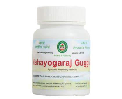 Mahayogaraj Guggul Adarsh Ayurvedic, 40 grams ~ 110 tablets