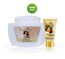Combo — Krem rozjaśniający Precious Pearl White Plus + Krem pod oczy Shasmooth Plus Almond, 500 gramów + 40 gramów