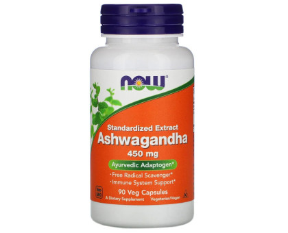 Ashwagandha ekstrakt 450 mg Now Foods, 90 kapsułki