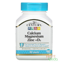 Calcium Magnesium Zinc + D3, 90 tabletek