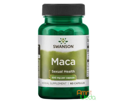 Peruvian Maca ekstrakt 500 mg Swanson, 60 kapsułki