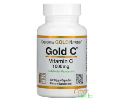 Vitamin C Gold Buffered 750 mg California Gold Nutrition, 60 kapsułki