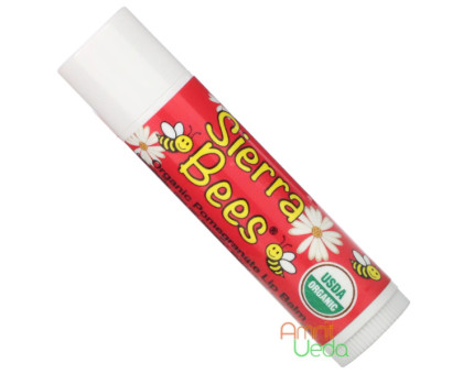 Lip balsam Pomegranate Sierra Bees, 4 gramy