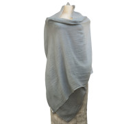 Pashmina shawl Gray ash color, 100% cashmere